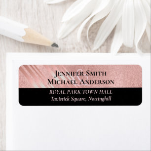 Modern Rose Gold Black Wedding
