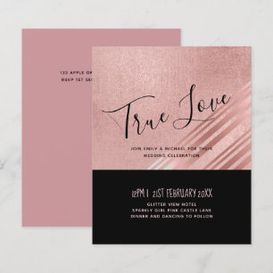 Modern Rose Gold Black Wedding