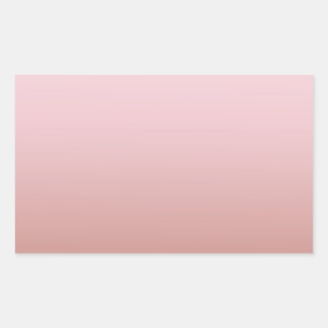 Modern Rose Gold Blank Template Add Your Text Rectangular Sticker (Front)