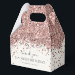 Modern Rose Gold Blush Floral Birthday Favour Box<br><div class="desc">Beautiful Invitation to celebrate Special occasions and festivals comes with digital and E-invitation as per your request. We would love to replicate our designs to make multiple products like rsvp cards, labels envelopes, and more. Customisation is available for ready to print on request at info@shamaurcreatif@gmail.com. Look Forward to hearing from...</div>