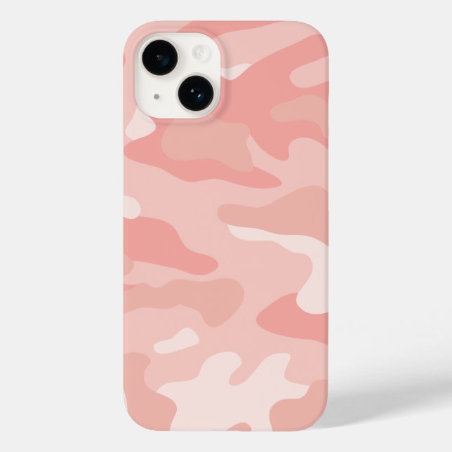 Modern Rose Gold Blush Pink Camo Pattern Case-Mate iPhone Case (Back)
