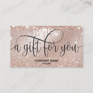 Modern Rose Gold Drips Certificate Gift Card