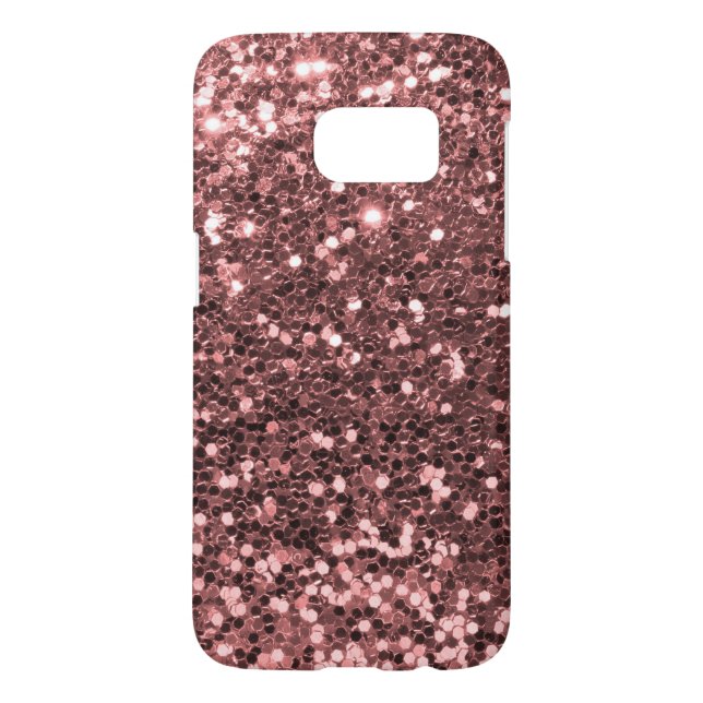 Modern Rose Gold Faux Glitter Print Case-Mate Samsung Galaxy Case (Back)