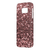 Modern Rose Gold Faux Glitter Print Case-Mate Samsung Galaxy Case (Back Left)