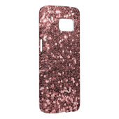 Modern Rose Gold Faux Glitter Print Case-Mate Samsung Galaxy Case (Back/Right)