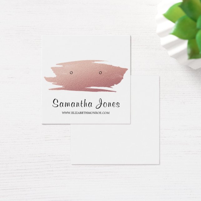 Modern Rose Gold Foil Brushstroke, Jewellery Displ (Desk)