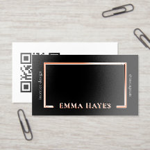 Modern Rose Gold Foil Interior Designer QR Code