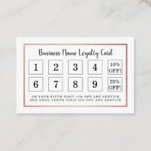 Modern Rose Gold Foil - Loyalty Card