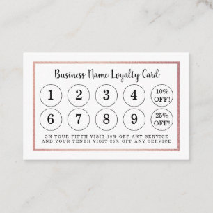 Modern Rose Gold Foil - Loyalty Card