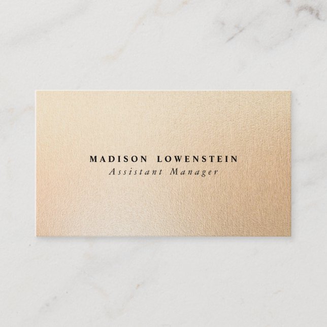 Modern Rose Gold Foil Pattern Business Card (Front)