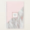 Modern Rose Gold Foil Pink Grey Marble | MONOGRAM