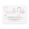 Modern Rose Gold Foil Script Save The Date