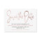 Modern Rose Gold Foil Script Save The Date