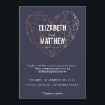 Modern rose gold geometric heart Wedding Invitation<br><div class="desc">Classy wedding invitation featuring a minimalist geometric heart in rose gold. Find more ideas and matching items in our shop: http://www.zazzle.com/designbyredline</div>
