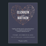 Modern rose gold geometric heart Wedding Invitation<br><div class="desc">Classy wedding invitation featuring a minimalist geometric heart in rose gold. Find more ideas and matching items in our shop: http://www.zazzle.com/designbyredline</div>