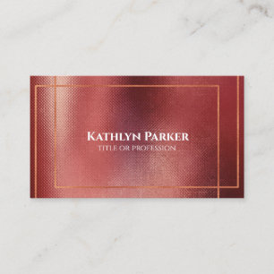 Modern Rose Gold Geometric QR Code Professional Business Card
