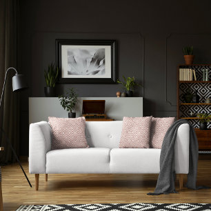 Modern Rose Gold Glitter Geometric Pattern Cushion