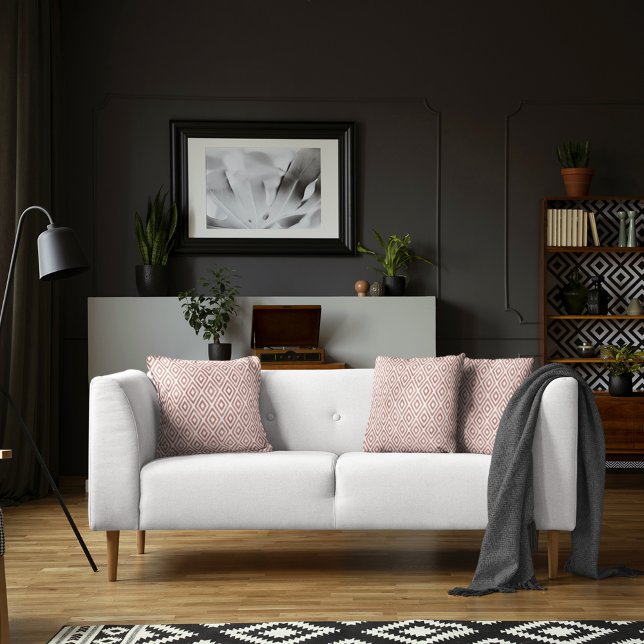 Modern Rose Gold Glitter Geometric Pattern Cushion (Creator Uploaded)