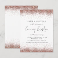 Modern Rose Gold Glitter Wedding Reception