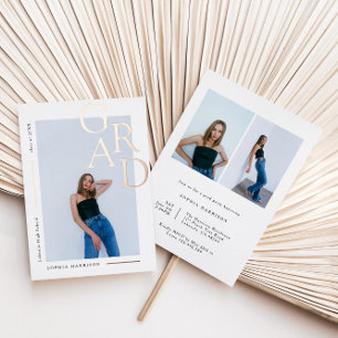 Modern Rose Gold Graduation Real