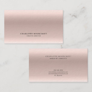 Modern Rose Gold Hair and Makeup Artist Business Card