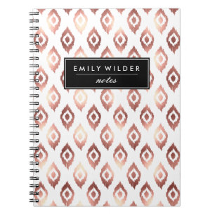 Modern Rose Gold Ikat   Notebook