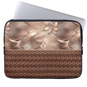 Modern Rose Gold Laptop Sleeve