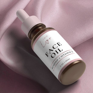 Modern Rose Gold Logo 2OZ Cosmetic Skincare Bottle