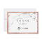 Modern rose gold marble luxe business thank you