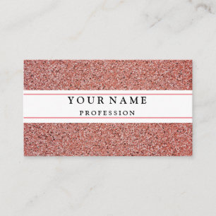 Modern Rose Gold Minimal Silk Metallic White Busin Business Card