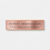 Modern Rose Gold Office Door Signs Sign