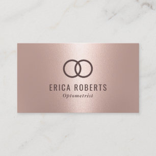 Modern Rose Gold Optometrist Eye Doctor Business Card