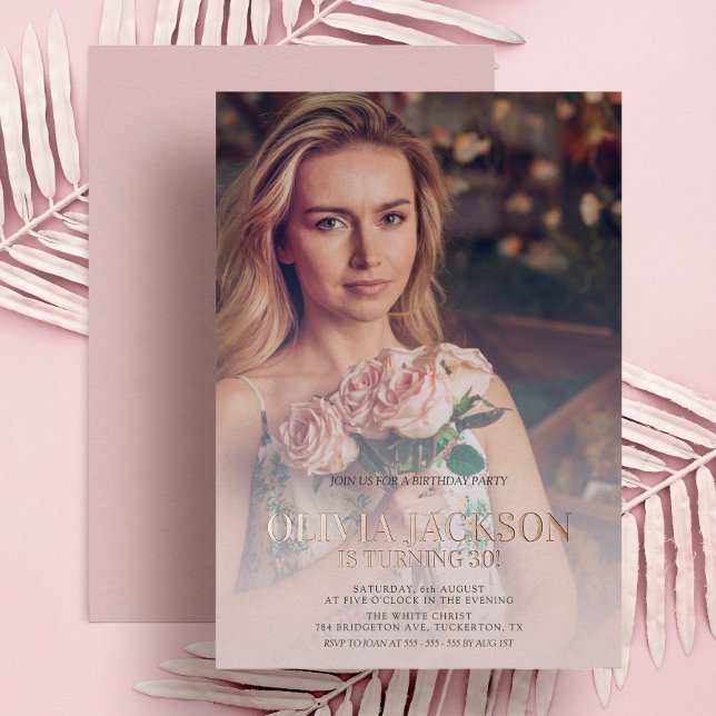 Modern Rose Gold Photo Birthday Party (Creator Uploaded)