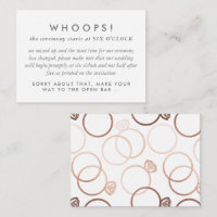 Modern Rose Gold Rings Wedding Error Correction