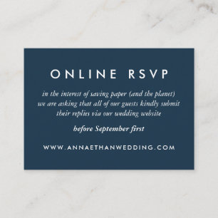 Modern Rose Gold Rings Wedding Online RSVP Card