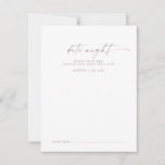 Modern Rose Gold Script Date Night Idea Advice Card<br><div class="desc">These modern rose gold script date night idea cards are the perfect activity for a minimalist wedding reception or bridal shower. The simple blush pink rose gold colour design features unique industrial lettering typography with modern boho style. Customisable in any colour. Keep the design minimal and elegant, as is, or...</div>