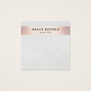 Modern Rose Gold Stripe Studs Earring Display