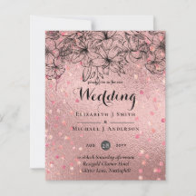 Modern Rose Gold Trendy Budget Wedding