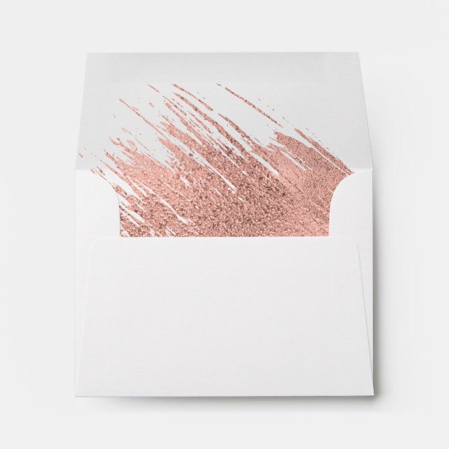 Modern Rose Gold Wedding A2 Thank You Envelope (Back (Bottom))
