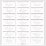 Modern Rose Gold Wedding Guest Address Labels<br><div class="desc">These modern rose gold script wedding guest address labels are perfect for a minimalist wedding. The simple blush pink rose gold colour design features unique industrial lettering typography with modern boho style. Customisable in any colour. Customise each label with the name and address of your guests. 21 labels per sheet....</div>