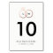 Modern Rose Gold Wedding Rings Table Number