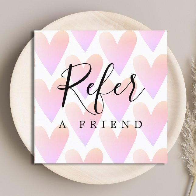 Modern Rose Hearts Beauty Referral Card (Creator Uploaded)
