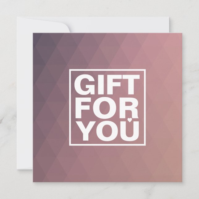 Modern Rose Square Gift Certificate (Front)