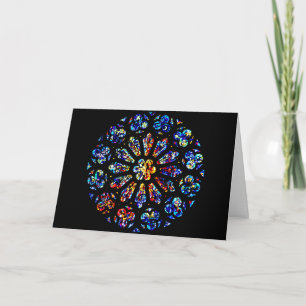 Modern Rose Window Holiday Card