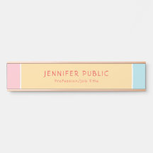 Modern Rosegold Pink Yellow Blue Template Elegant