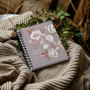 Modern Roses Botanical Monogram Notebook