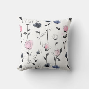 Modern roses pattern cushion