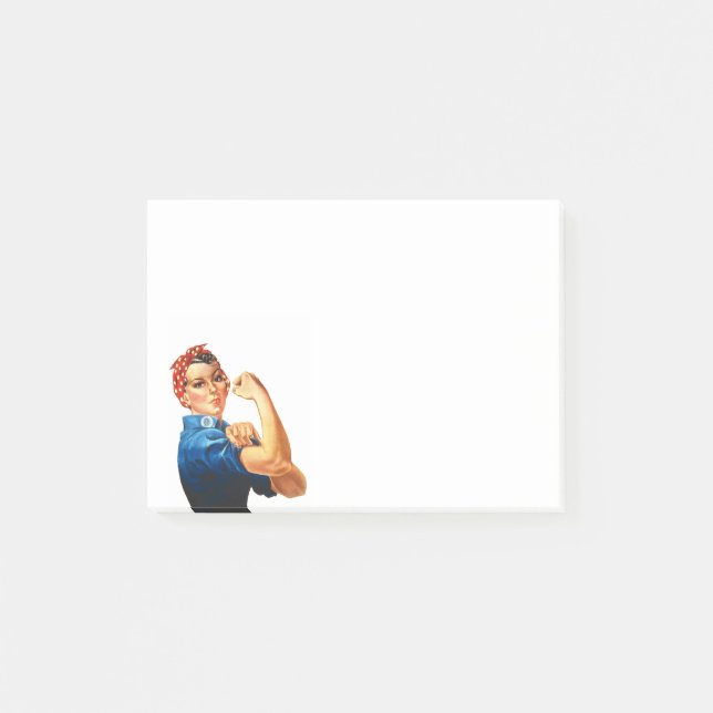 Modern Rosie the Riveter Post-it Notes (Front)