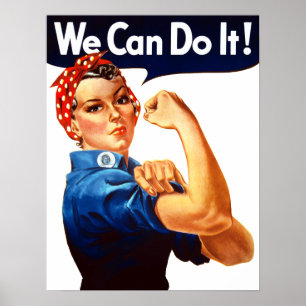 Modern Rosie the Riveter Poster