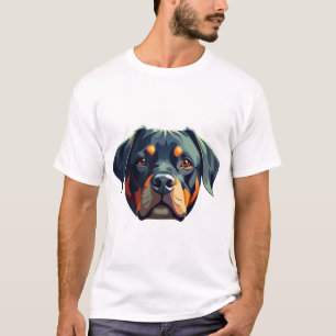 Modern Rottweiler Portrait � Bold Vector Style Dog T-Shirt
